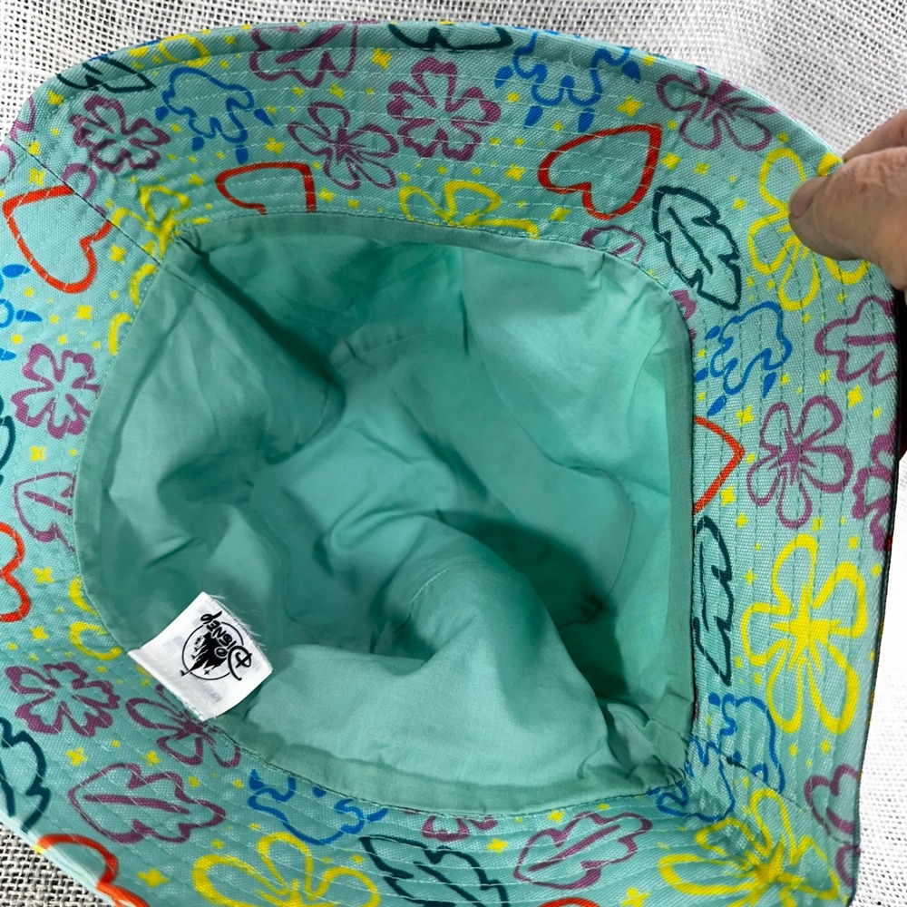 Disney Parks Stitch Bucket Hat Lilo & Stitch Tropical Floral Blue Adult - Picture 4 of 8